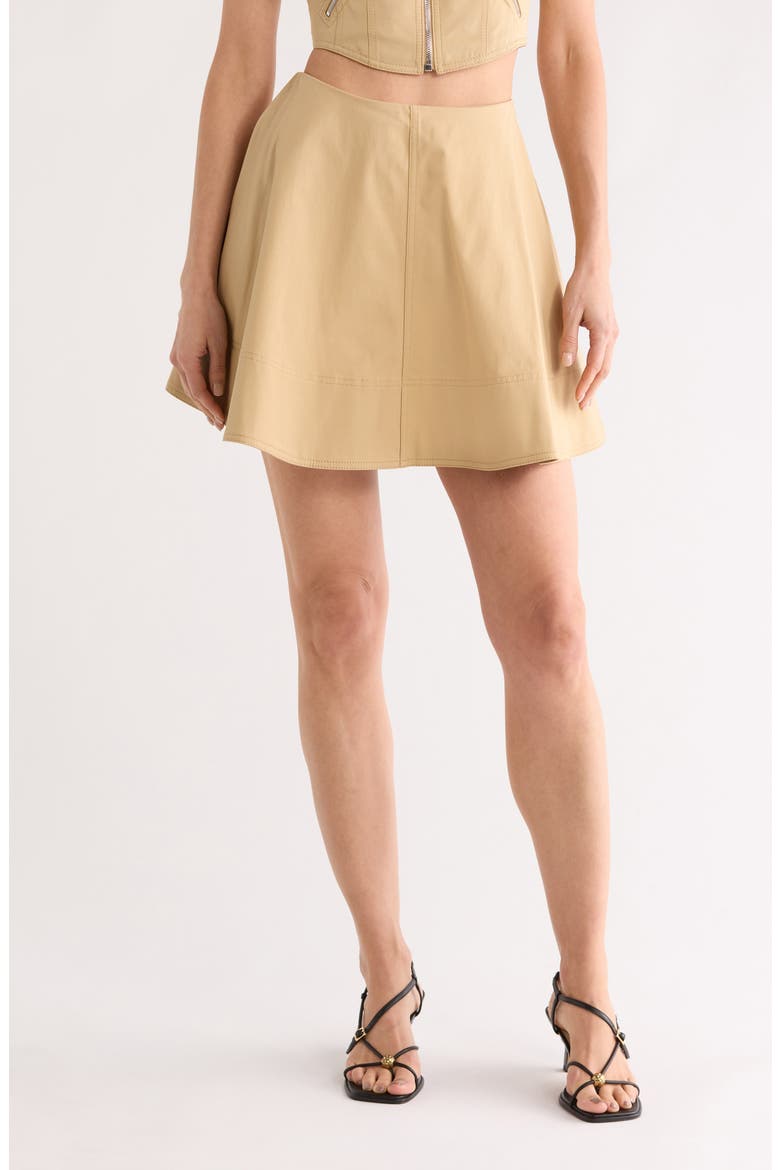 Ella Flared Miniskirt, Main, color, DESERT BEIGE