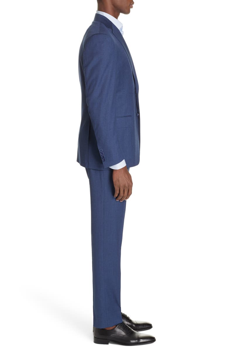 Canali Siena Regular Fit Solid Wool Suit, Alternate, color,