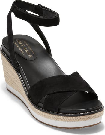 Cole Haan Black Wedge offers Espadrille Sandals 8.5