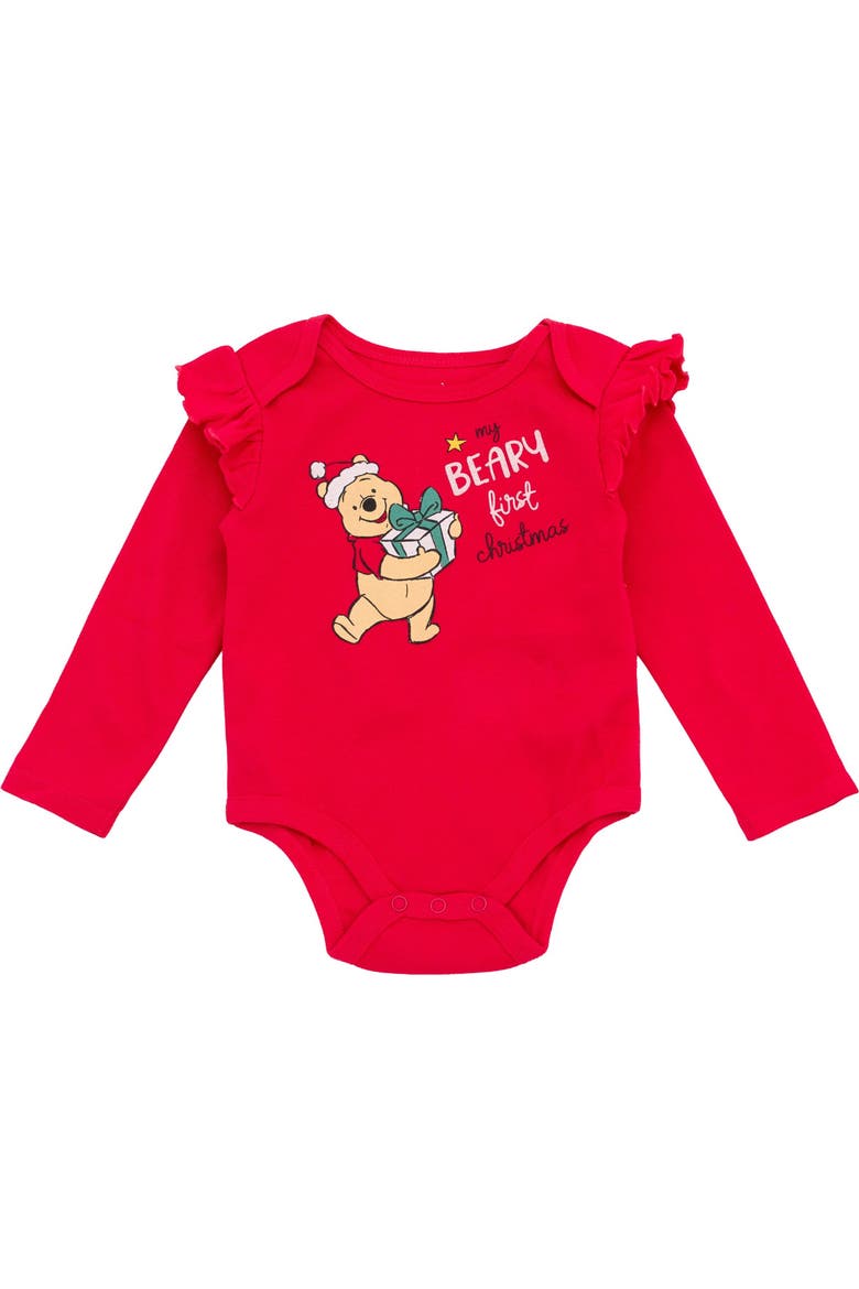 Winnie the Pooh Christmas Bodysuit and Leggings Set, Alternate, color, Winnie the Pooh Red