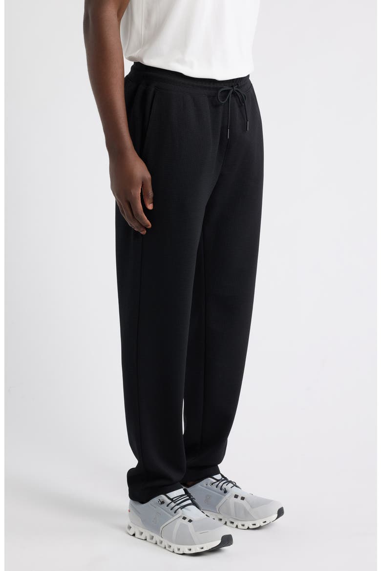 Waffle Knit Pants, Alternate, color, BLACK
