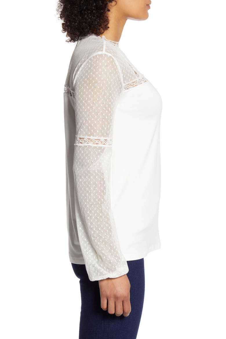 Lace Yoke Top, Alternate, color, IVORY CLOUD