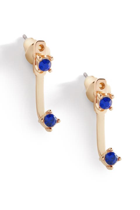 Birthstone Drop Ear Jacket Earrings