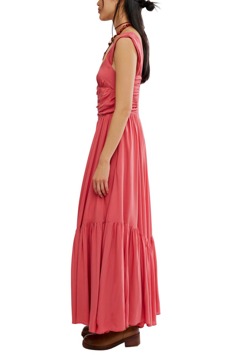 Sasha Tiered Maxi Dress, Alternate, color, CORAL