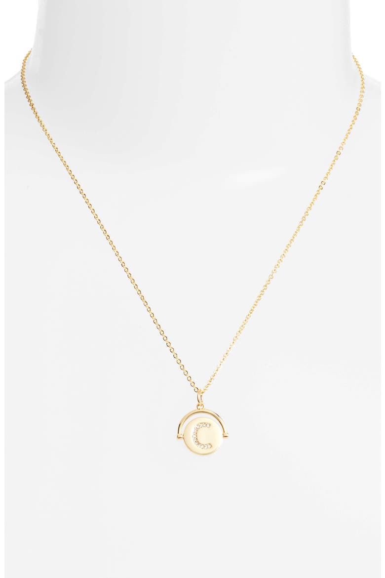 Love Letters Spinning Initial Necklace, Alternate, color, GOLD/ C