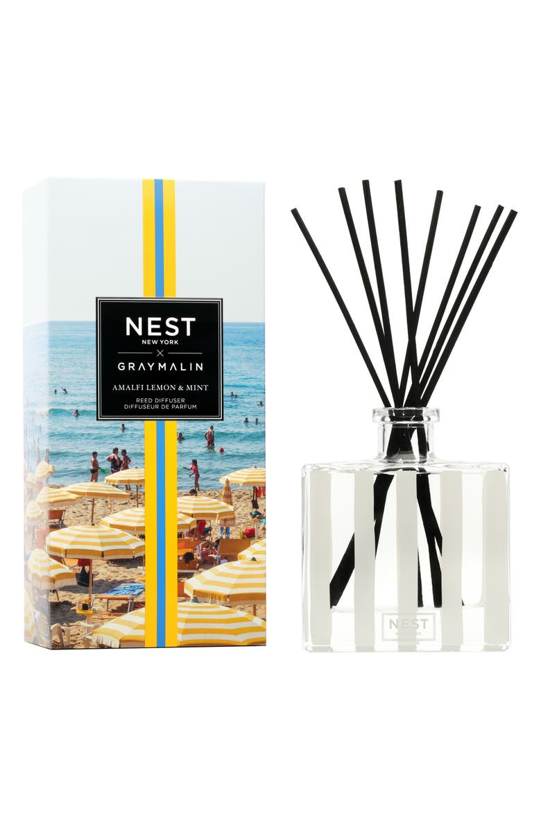 NEST New York x Gray Malin Amalfi Lemon & Mint Reed Diffuser, Main, color, 