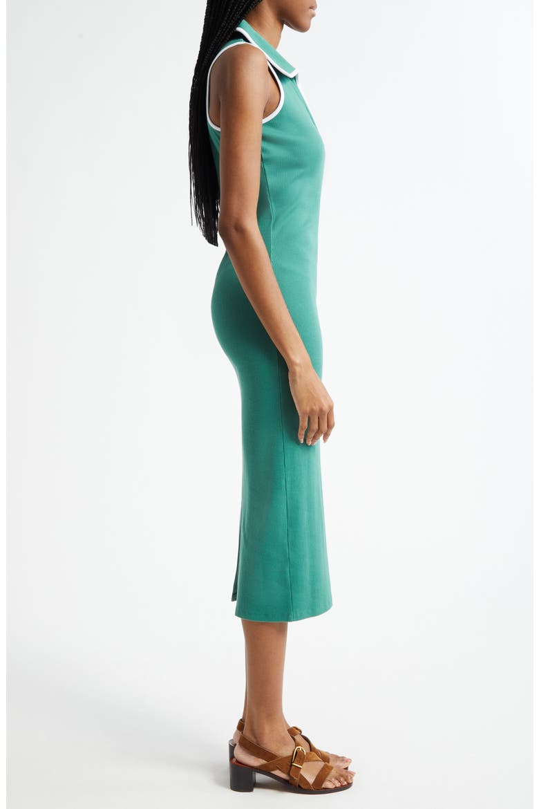 Darien Stretch Cotton Midi Dress, Alternate, color, CLOVER