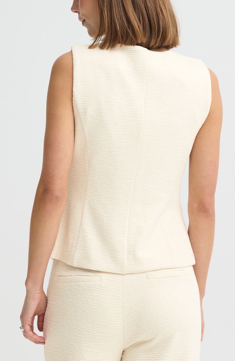 ICHI Ribbed Vest, Alternate, color, Almond Milk