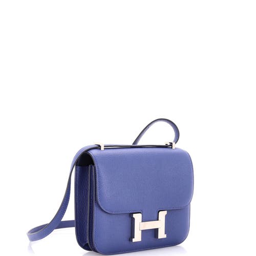 Pre-owned Hermes Hermes Constance Bag Verso Chevre Mysore 18 In Blue