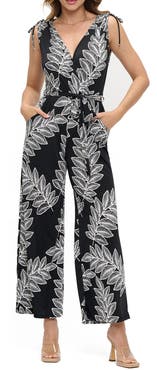 O.L. Tie Waist Wide Leg Jumpsuit