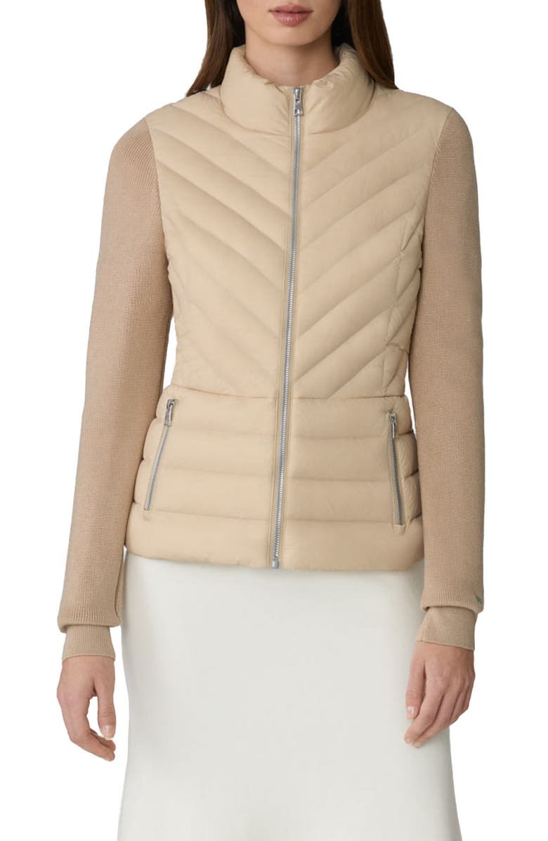 Soia & Kyo Bexley Mixed Media 700 Fill Power Down Puffer Jacket, Main, color, 