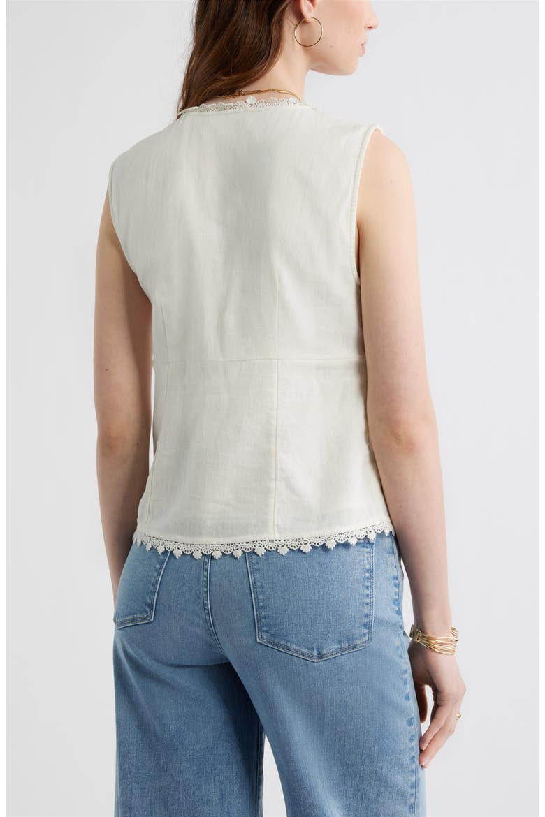Embroidered Sleeveless Top, Alternate, color, IVORY MULTI