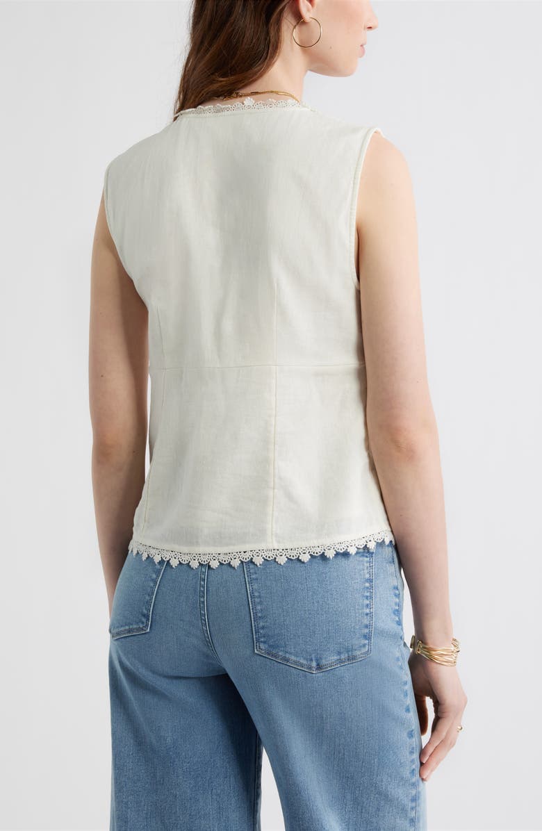 Treasure & Bond Embroidered Sleeveless Top, Alternate, color, Ivory Multi