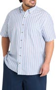 Harbor Bay by DXL Big & Tall Easy-Care Striped Sport Shirt V2