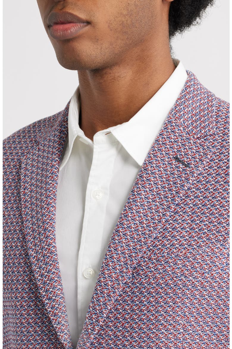 Roma Jersey Jacquard Sport Coat, Alternate, color, RED MULTICOLOR