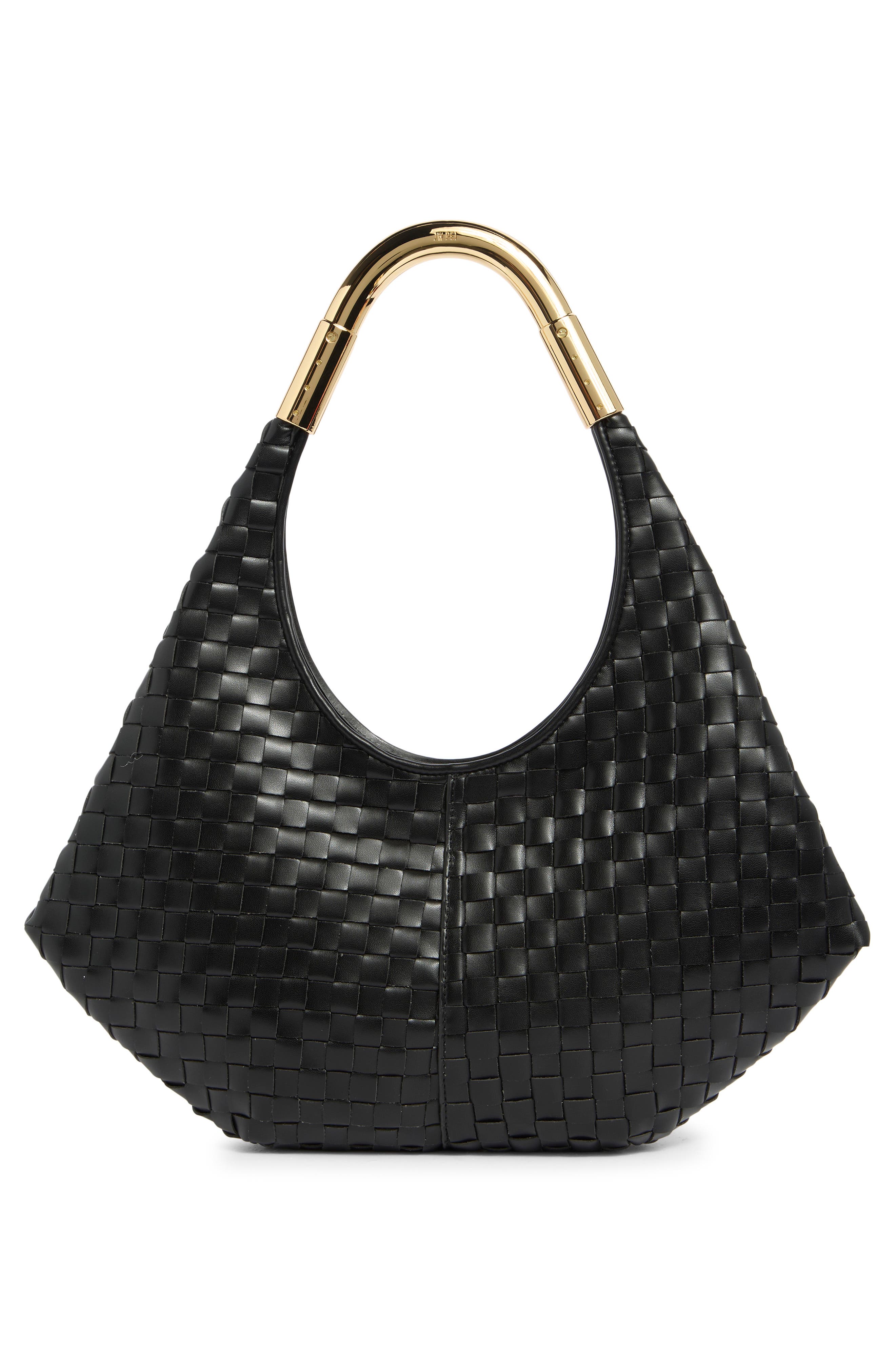 Olivia Woven Hobo Bag, Alternate, color, BLACK