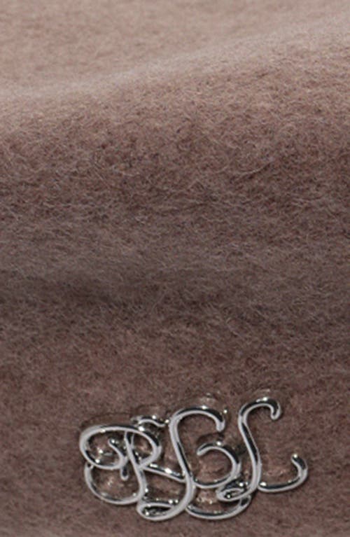 Lauren Ralplh Lauren Classic Wool Beret With Script Logo In Brown