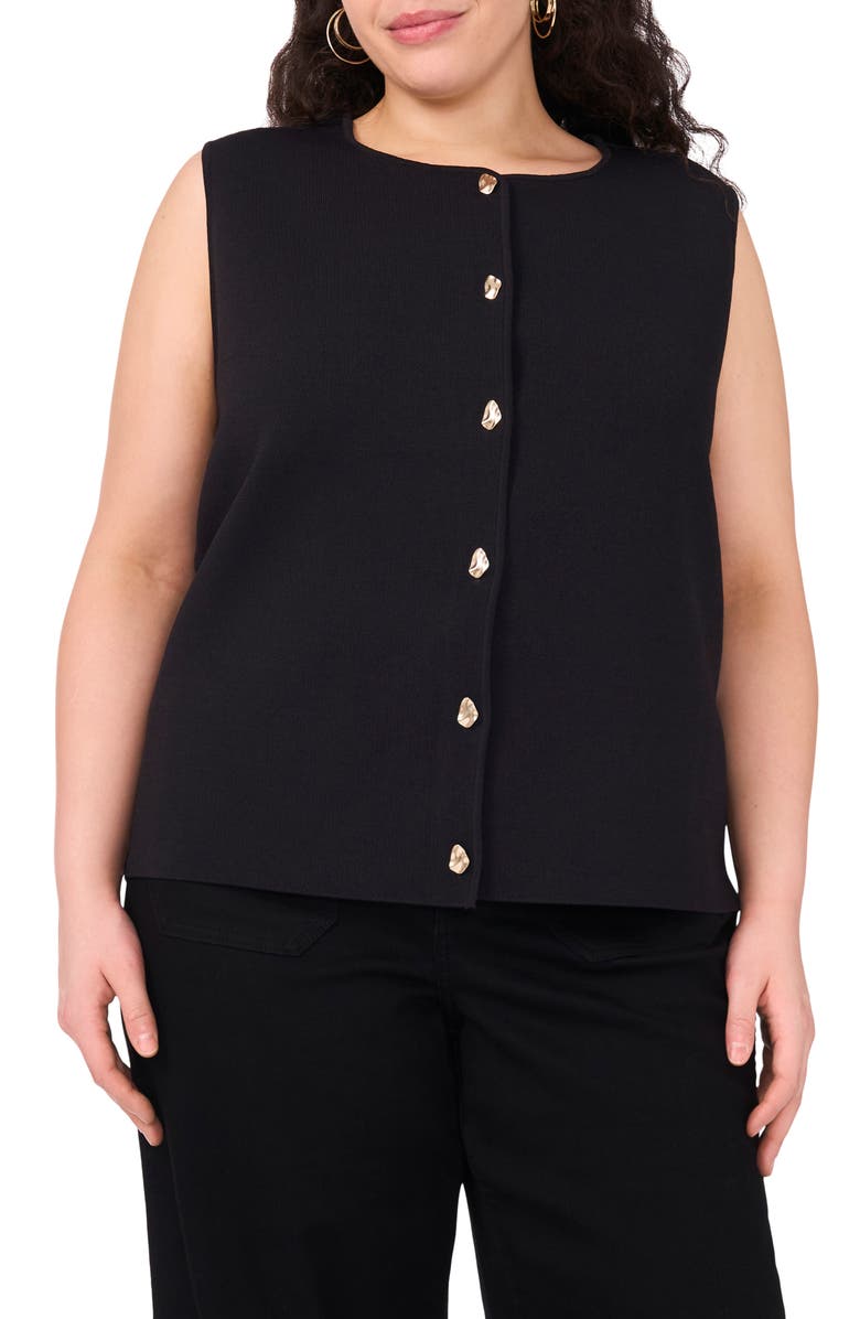 Vince Camuto Button Sleeveless Sweater, Main, color, 