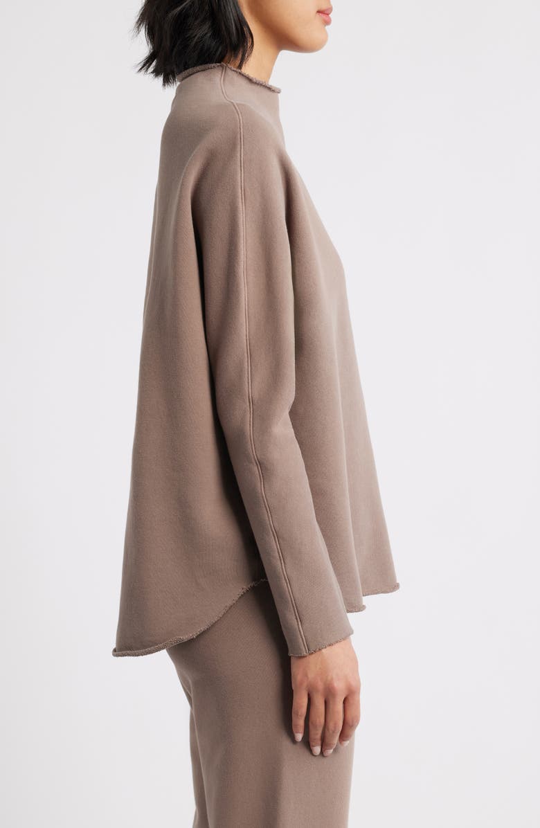 Frank & Eileen Effie Funnel Neck Capelet Sweatshirt, Alternate, color, Brulee