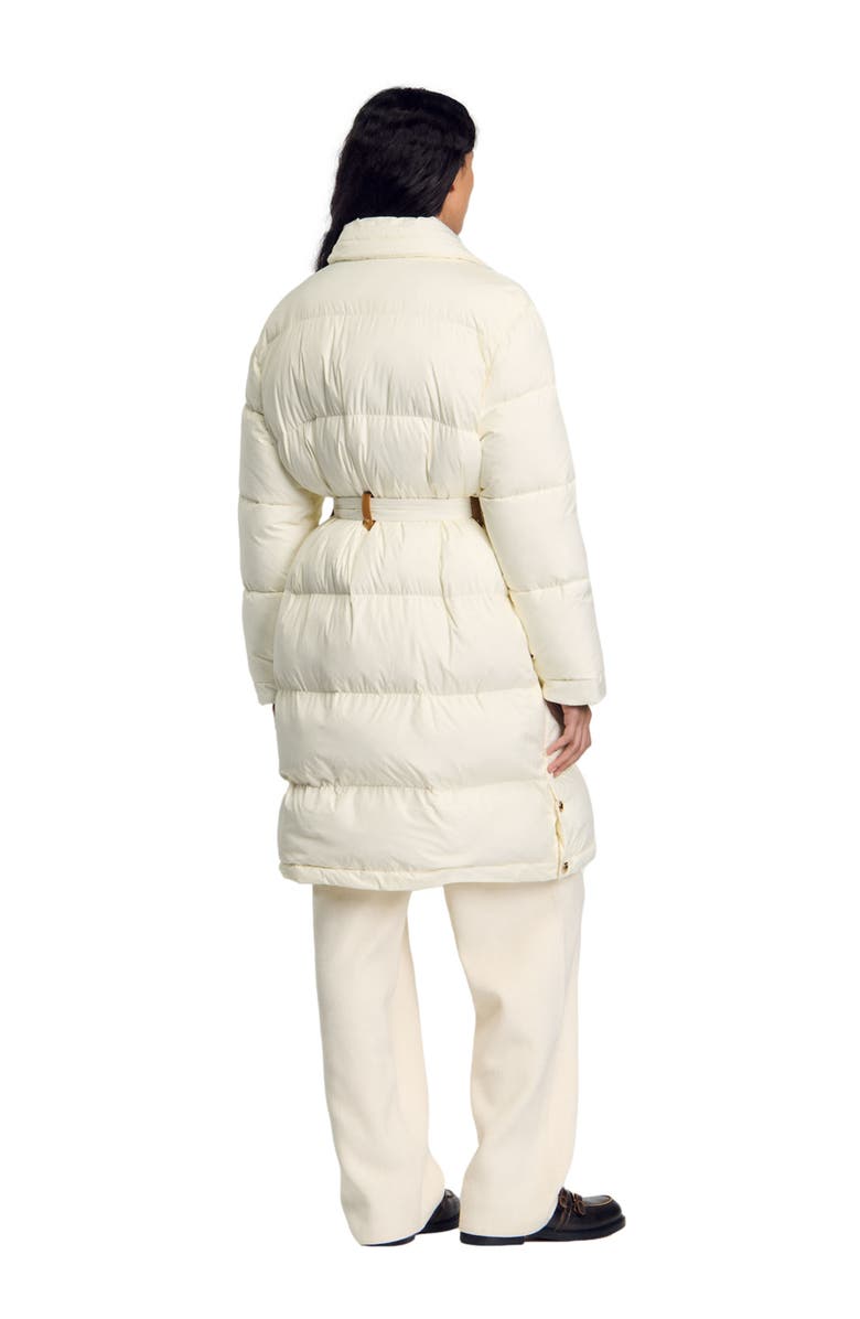 SANDRO Quilted mid-length puffer jacket, Alternate, color, 