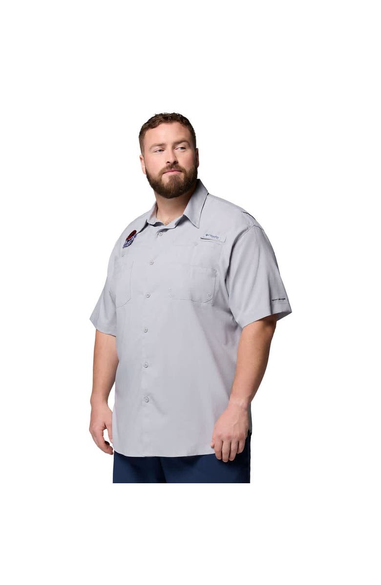 Columbia Men's Columbia  Gray Georgia Bulldogs Big & Tall Tamiami Omni-Shade Button-Down Shirt, Alternate, color, Gray