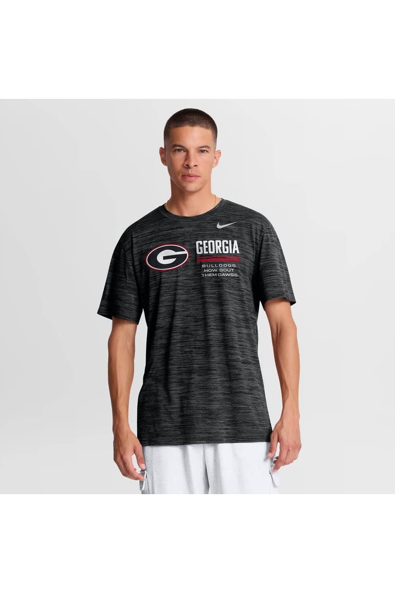 Men's Nike Black Georgia Bulldogs Sideline Velocity Dri-FIT T-Shirt, Main, color, Black