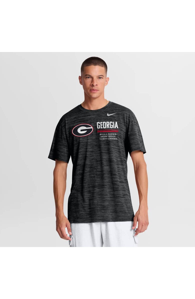 Nike Men's Nike Black Georgia Bulldogs Sideline Velocity Dri-FIT T-Shirt, Main, color, Black