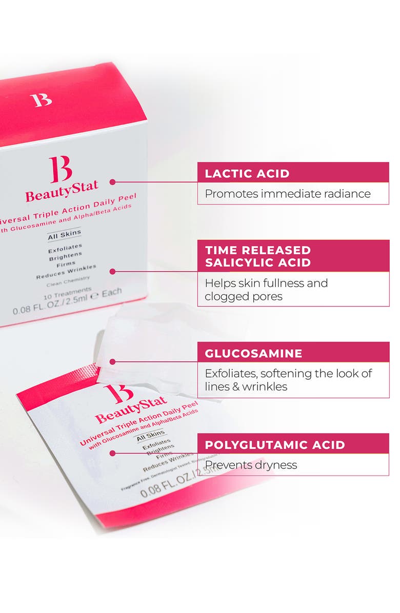 BeautyStat Triple Action One-Step Daily Exfoliating Peel Pad, Alternate, color, 