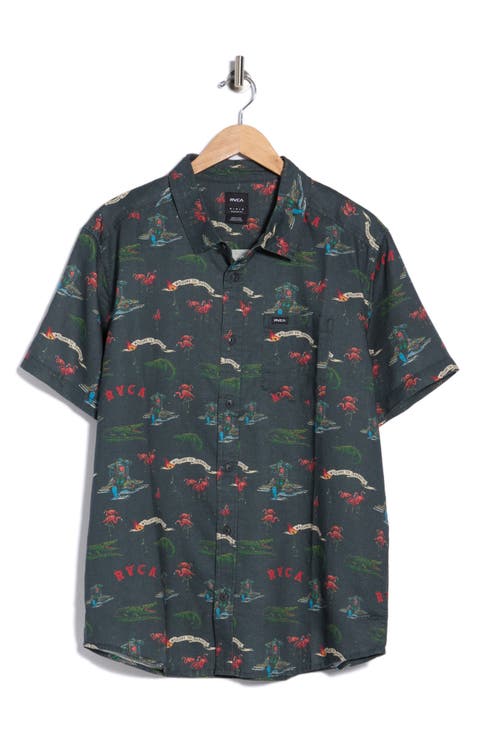 Reception Short Sleeve Linen Blend Shirt