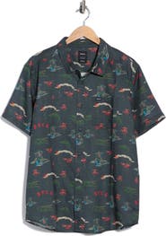 RVCA Reception Short Sleeve Linen Blend Shirt