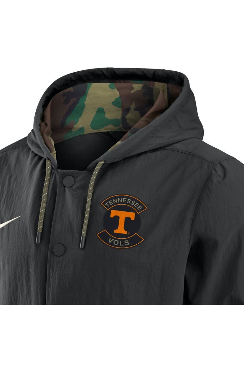 Men's Nike Black Tennessee Volunteers 2025 NCAA Military Appreciation Full-Snap Jacket, Alternate, color, Black