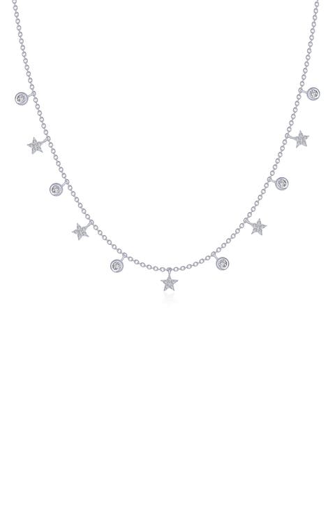 Starfall Simulated Diamond Station Necklace