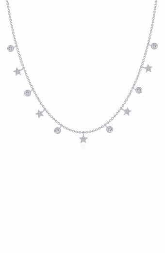 Starfall Simulated Diamond Station Necklace