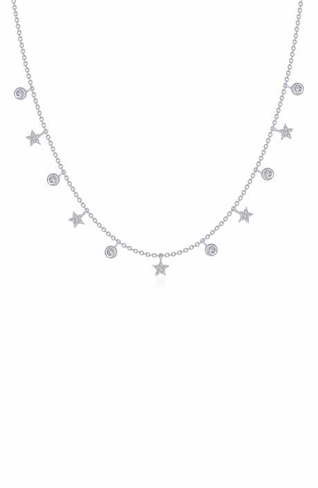 Starfall Simulated Diamond Station Necklace