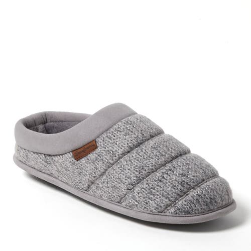 Dearfoams Asher Marled Knit Clog Slipper In Grey
