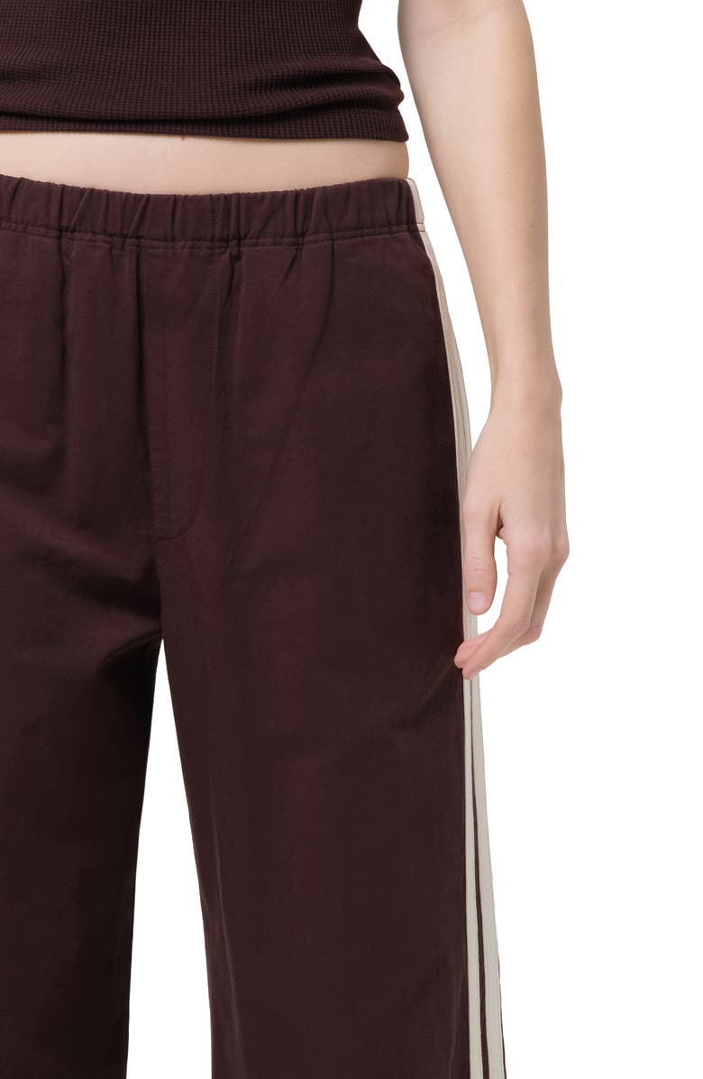 Citizens of Humanity Aurora Side Stripe Cotton & Linen Track Pants, Alternate, color, Chocolate Brown