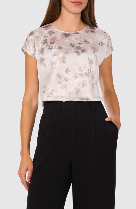 Cap Sleeve Satin Top