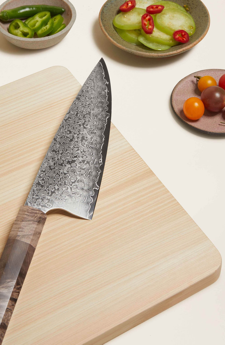 Italic Kumo Chef Knife and Cutting Board Set, Main, color, Stabilized Maple