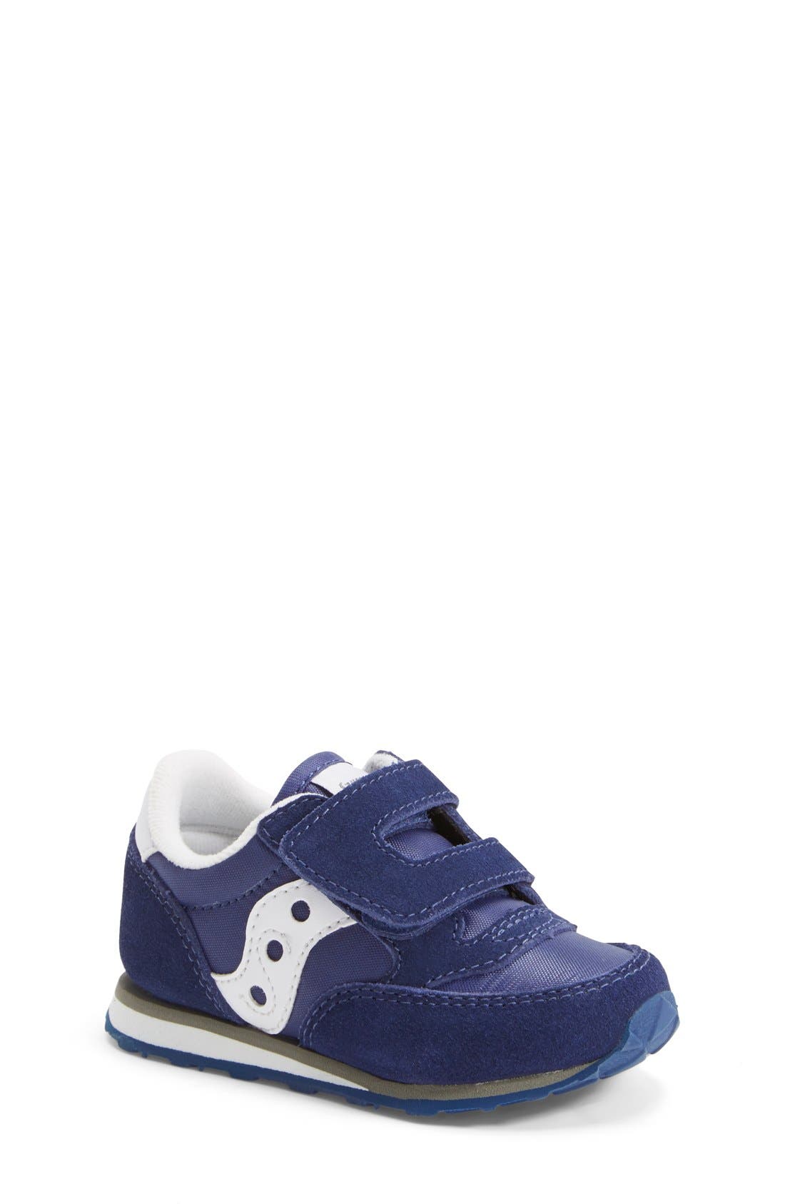 Jazz Hook & Loop Sneaker, Main, color, COLBALT/ WHITE