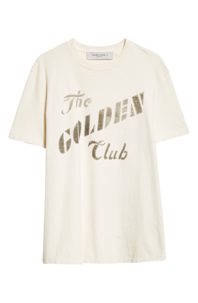 Golden Goose The Golden Club Distressed Cotton Graphic T-Shirt, Alternate, color,