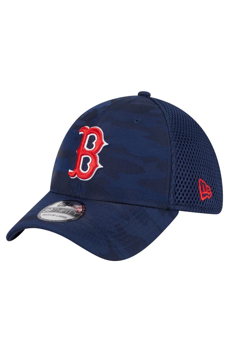New Era Men's New Era Navy Boston Red Sox Subtle Camo 39THIRTY Flex Hat, Main, color, Navy