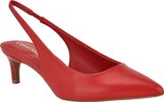 Calvin Klein Dainty Kitten Heel Pointed Toe Slingback Pump
