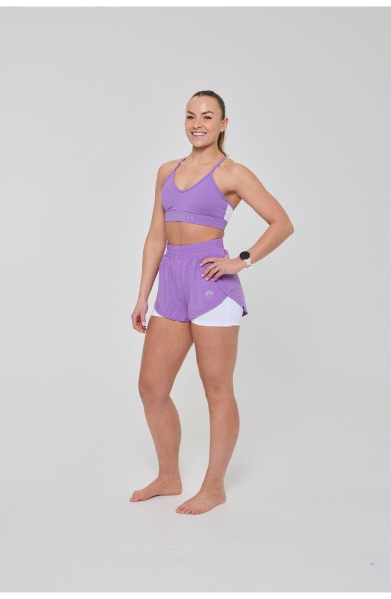 OOSC Elite 2 in 1 Running Shorts - Purple, Alternate, color, Purple