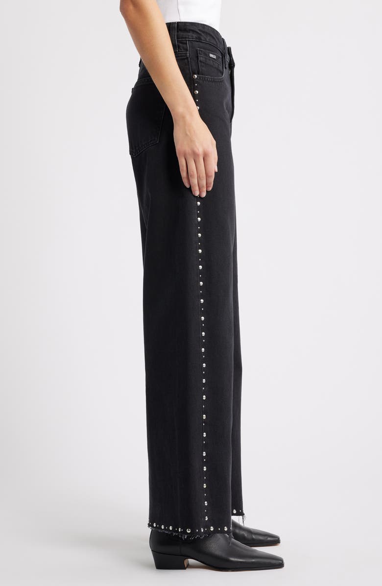 Mavi Jeans Rebecca Stud Seam Wide Leg Jeans, Alternate, color, Studded Smoke Denim