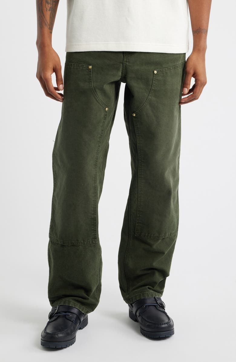 Carhartt Work In Progress Double Knee Pants, Main, color, Olive Stone Canvas