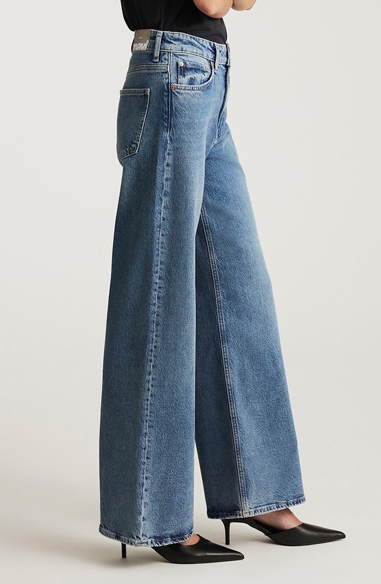 Mavi Jeans Florida Mid Rise Wide Leg Jeans, Alternate, color, Dark Used Classic Blue