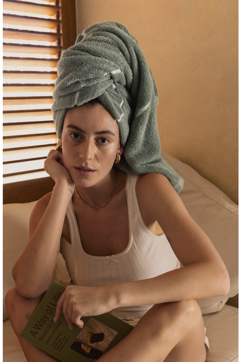 Deia 2-Piece Bath Towel Set, Alternate, color, Sage & Ecru