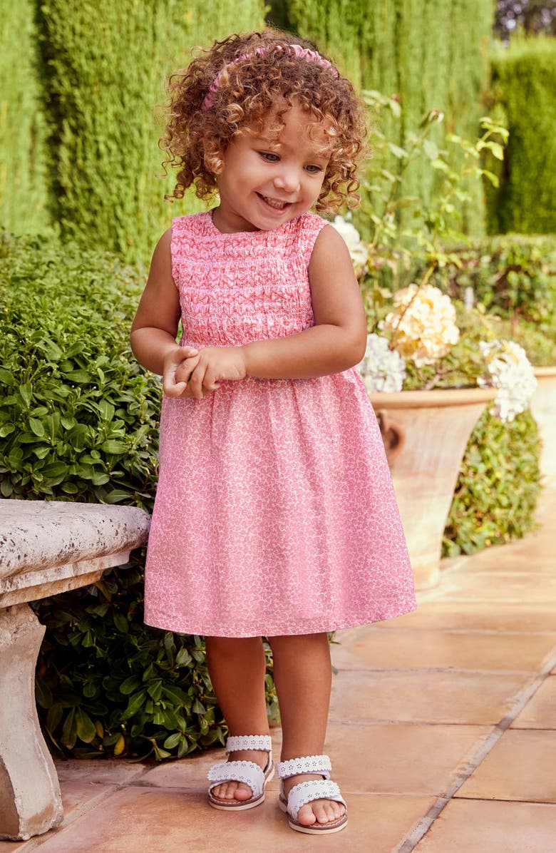 JOJO MAMAN BEBE Floral Sleeveless Smocked Dress & Bloomers Set, Alternate, color, 