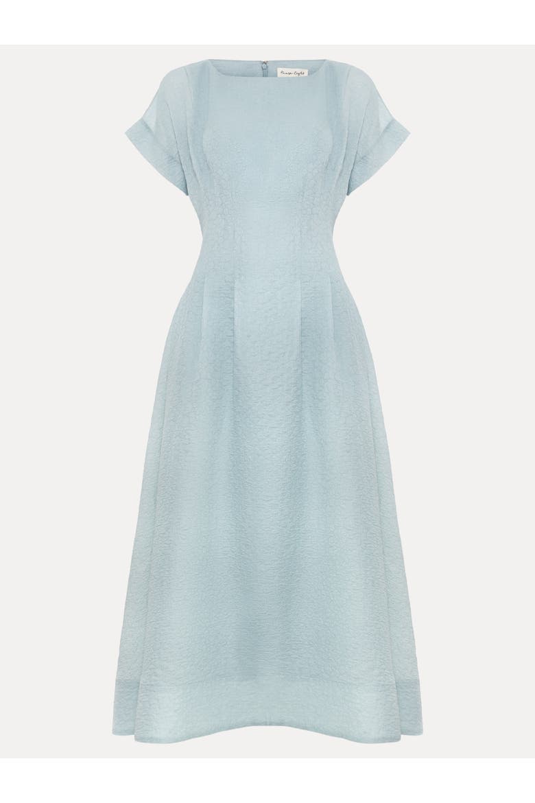 Laya Boat Neck Midi Dress, Alternate, color, Pale Blue