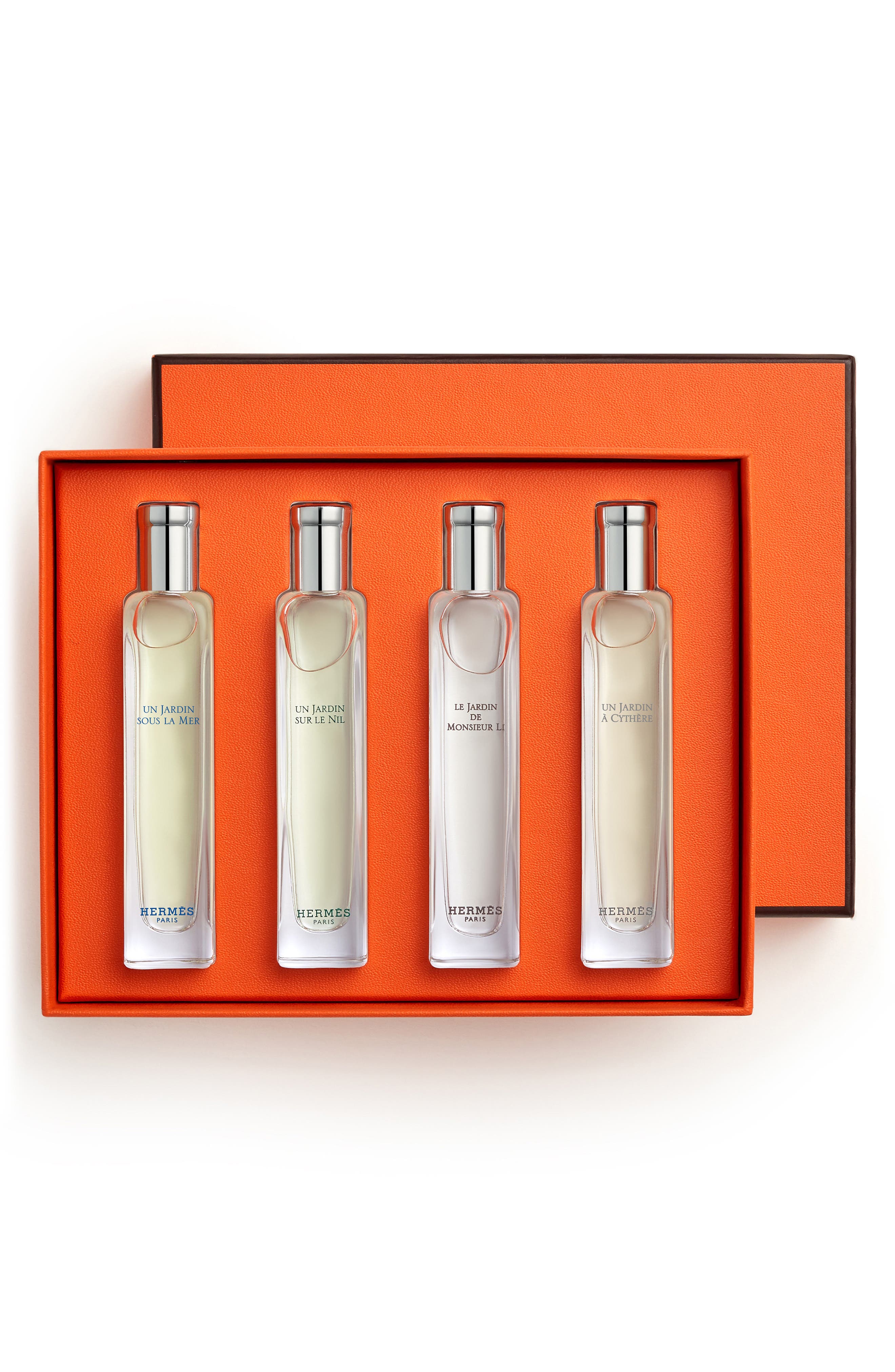 HERMES COLLECTION PAREUMS-JARDINS 4本セット The Parfums-Jardins Eau de Toilette 4-Piece Travel Set $181 Value